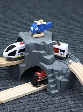 Double-decker multi-purpose tunnel wooden rail car
