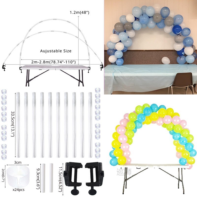 Transparent Name Box Letter Balloons Balloon Arch Kit Table