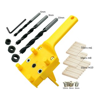 Woodworking Dowel Jig Drill Guide Positioning Tools with 3Pc