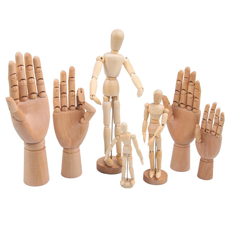 5.5-12 Inch Artist Movable Limbs Male Wooden Toy Figure Mode