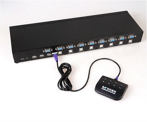8 Ports SB 2.0 Manual KVM SWICH VGA 19' Rack mountable w. De