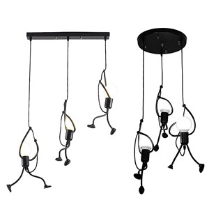 Iron Climbing Man Chandelier Ceiling Light Lighting Bedroom