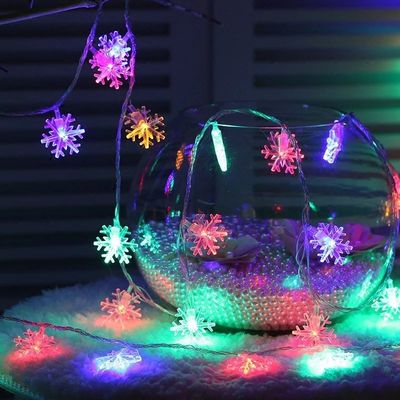 3M Christmas Snowflake Lamp String White Light Color Light 2