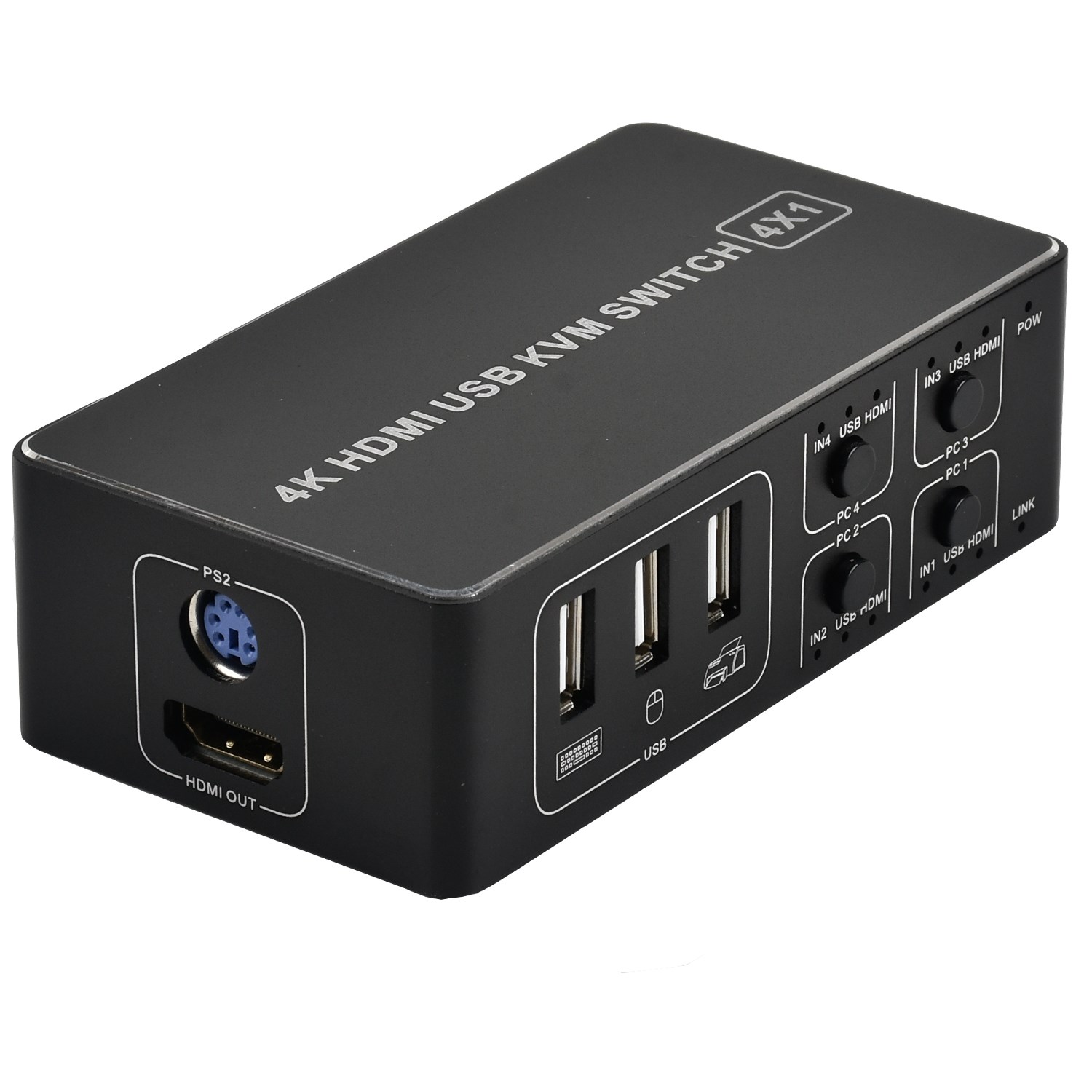 4 port 4K HDMI KVM Switch 4X1 USB HDMI 1.4 KVM Switcher spl