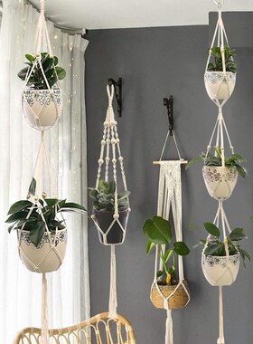 Hanging Plant Handmade Macrame Plant Hanger Flower Pot Plant