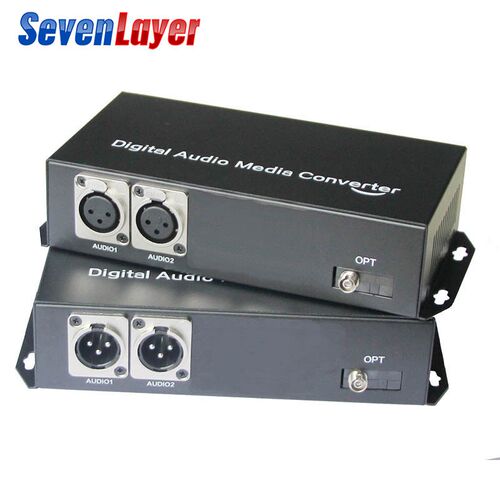 2ch Balanced XLR audio to fiber optic Transceiver and Receiv