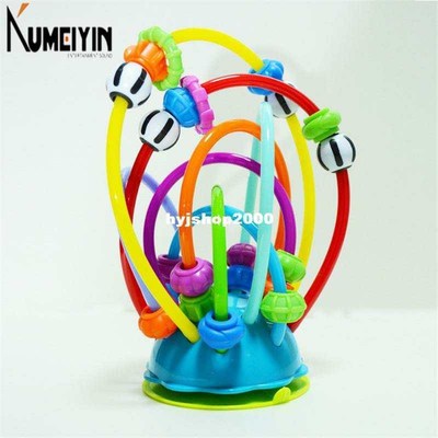 Developmental Bumpy Ball Kids Hand Rattles Bell Colorful Sil