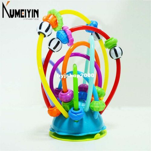 Developmental Bumpy Ball Kids Hand Rattles Bell Colorful Sil