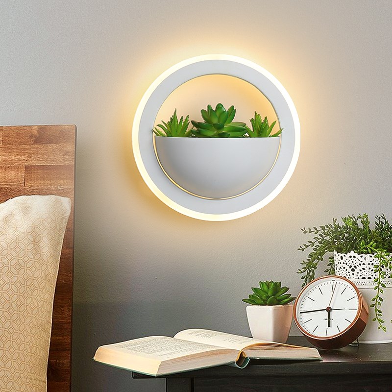 20cm Modern Led Wall Lights  Bedroom Living Room Bedside Whi