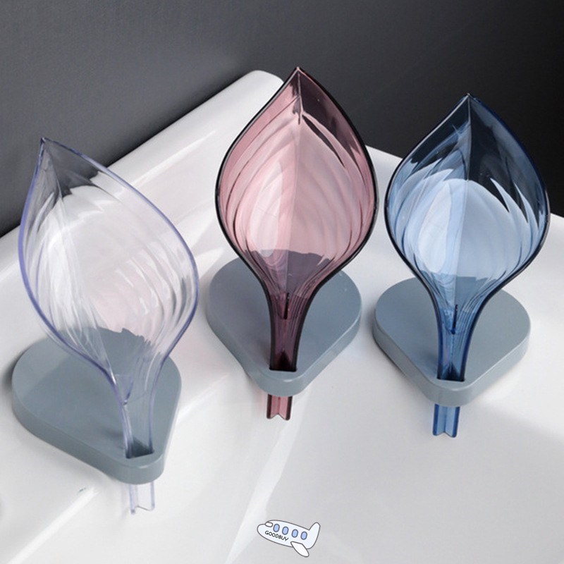 Non-slip Bathroom Soap Holder Simple Leaf Shape Soap Box Cre