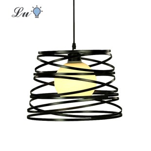 Iron Pendant Lights Restaurant LED Art Head Single Hanging