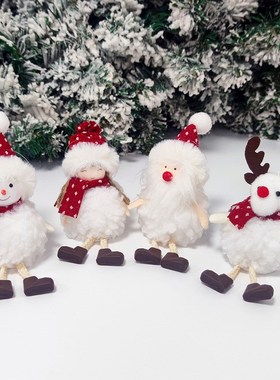 Christmas Plush Angel Girl Snowman Pendant Santa Claus Snowm