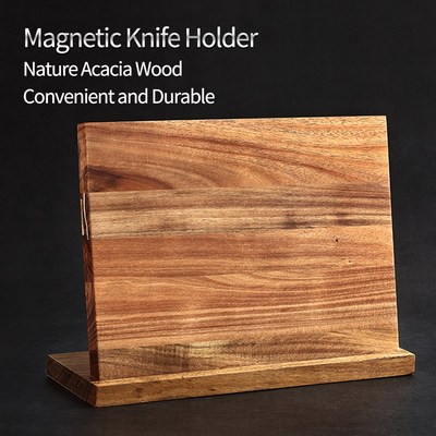Wood Knife Holder Stand For Knives Cutlery Organizer Magneti