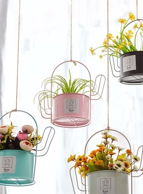 Wrought iron cactus flower pot decoration flower shop decor