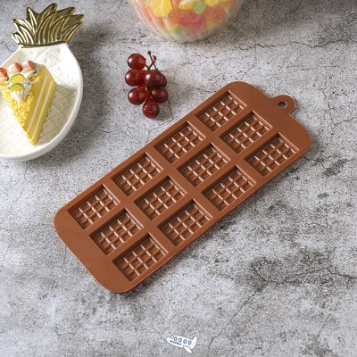 12 even DIY chocolate chip mold waffle pudding baking tool c
