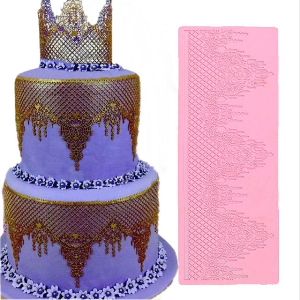 flower shape lace mat border decoration lace mold silicone s