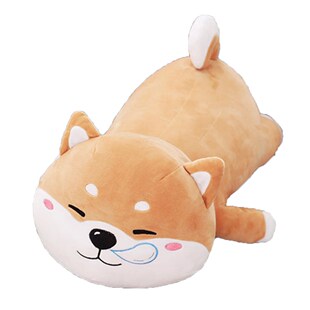 Cute wood dog plush toy hug pillow Kirky sleeping bed girl