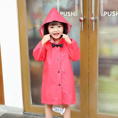 Fashion EVA Kids Raincoat Waterproof Rain Poncho Clear Polka