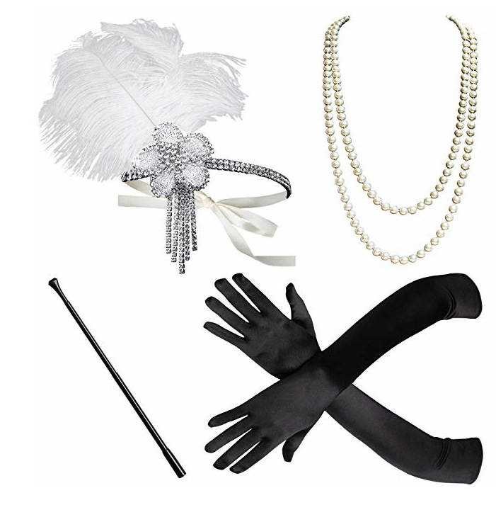 1920s Great Gatsby Party Costume Accessories Set Headband
