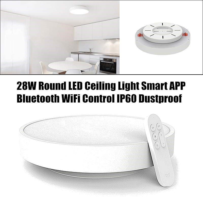 YLXD01YL 28W 95Ra Round LED Ceiling Light Smart APP WiFi Con