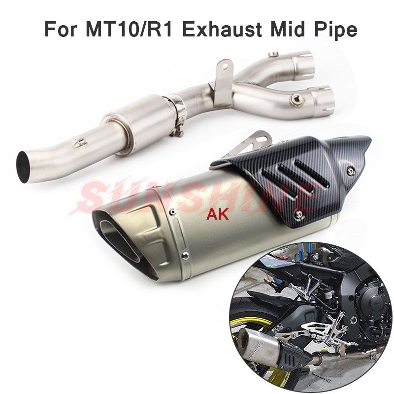 Motorcycle Exhuast Slip-on Mid Pipe Pitbike Muffler Echappet