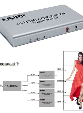 4K HDMI Converter Resolution Up Down Scaler 720P 1080P 4K S