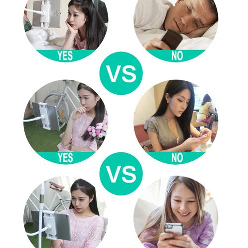 Tablet Holder 85/130cm Long Arm Bed/Desktop Clip Bracket For