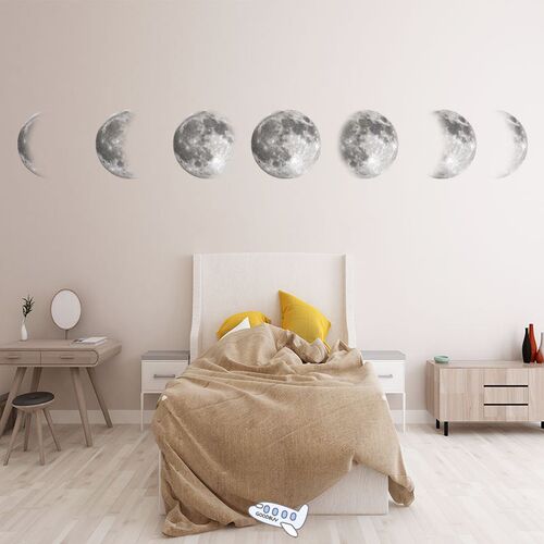 Creative Moon phase 3D Wall Sticker Home living room wall de