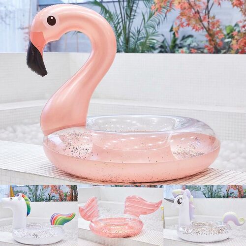 Inflatable Unicorn Rainbow Swimming Ring for Pool Float Matt