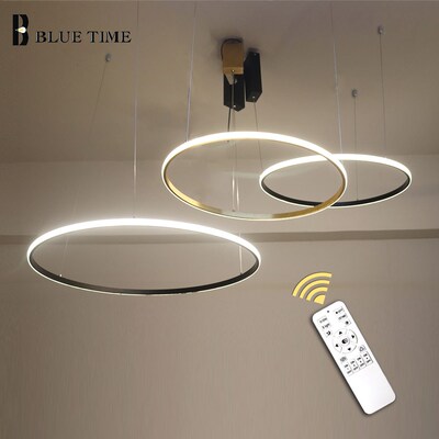 40 60 80cm Circle Lustre Led Chandelier  Living room Dining