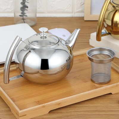 Silver Gold 1.5L/2L Teapots Stainless Steel Water Kettle Hot