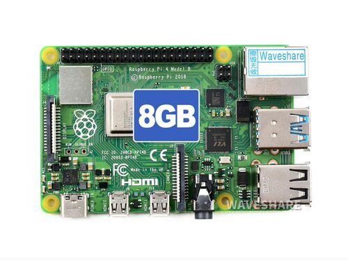 Waveshare  4 Model B 8GB RAM 64-bit 1.5GHz Quad-core Process
