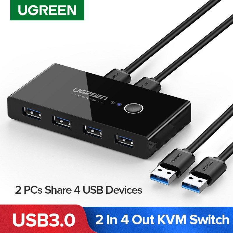 USB KVM Switch USB 3.0 2.0 Switcher for Keyboard Mouse Print