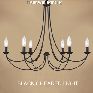 Chandelier Light Lamp LED Droplight Arcuate Modern Iron LED