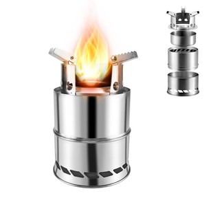 Camping Equipment Wood Stove Portable Gas Stainless Steel Ou