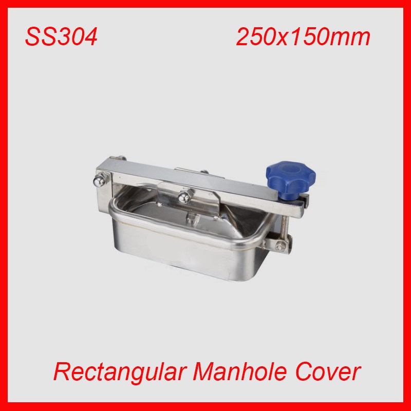 250x150mm SS304 Stainless Steel Rectangular  Manhole Cover