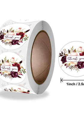 50-500Pcs Flower Thank You Stickers Seal Labels New Styles S