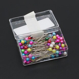 100Pcs/Box DIY Round Pearl Head Dressmaking Pins Weddings Co