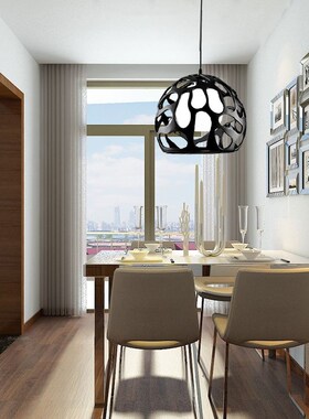 Modern nimalist bar led hollow foot chandelier creative roun