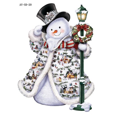 Christmas Snowman Xmas Tree Noel Garlands Ornaments Wall Sti