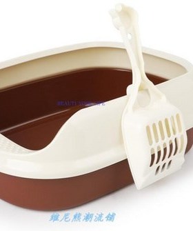 LiTTer DouBLe Layer SifTing Tray ToiLeT Box wiTh SCoop