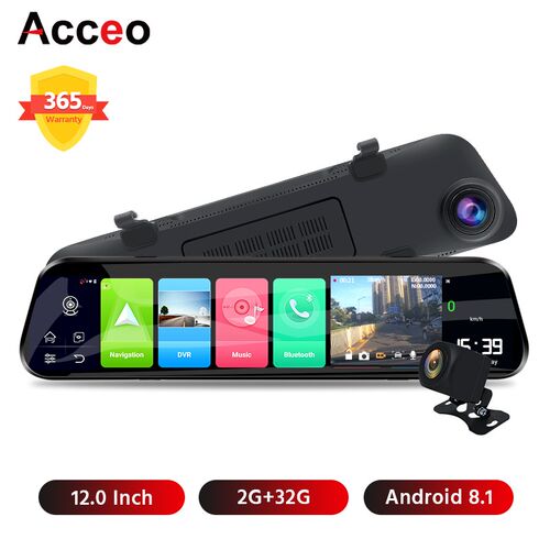 ACCEO Car Dvr Video-Recorder Dash-Cam Rear-View-Mirror Strea