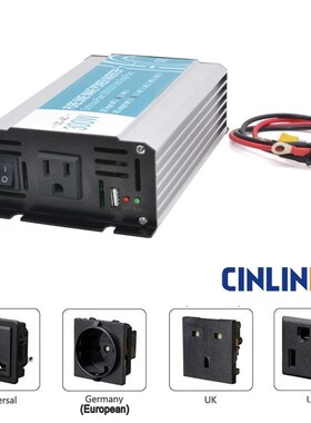 S Socket Pure Sine Wave Inverter 300W CLP300A DC 12V 24V 48V