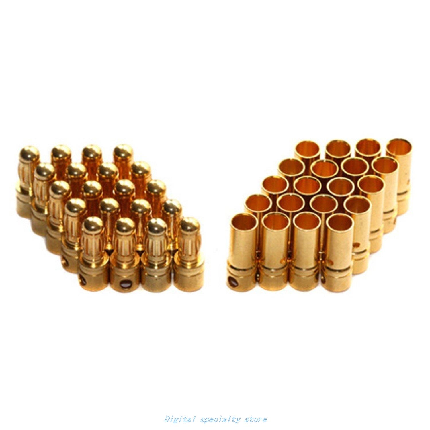 3.5mm Gold Bullet Connector ESC Plug (Pack of 20 Pairs)