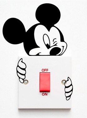Cartoon Mickey Minnie Mouse Switch Stickers Home Decor Livi