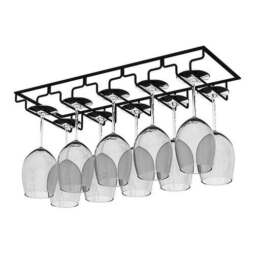5 Slots Wine Glass Rack-Under Cabinet Stemware Rack, Hanging