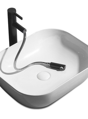 Nordic Ceramic Washbasin Square Basin Simple White Bathroom