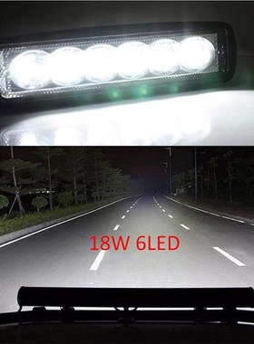 6LED 18W Work Light Bar DRL Driving Fog Spot Lamp For Offroa