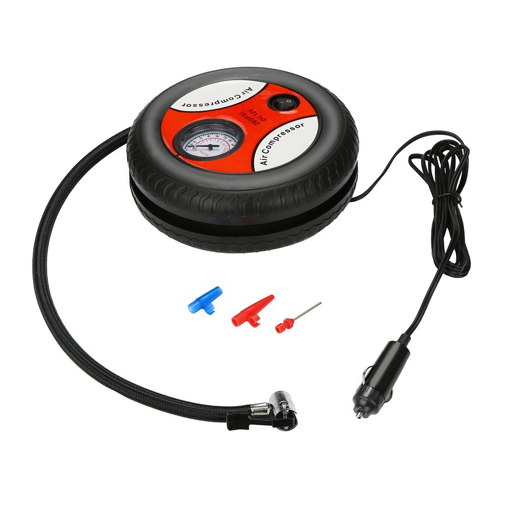 260PSI DC 12V portable electric mini tire inflator air compr