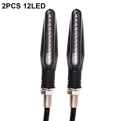 4PCS Motorcycle 12 LED Turn Signals Blinker Tail Flowing Lig